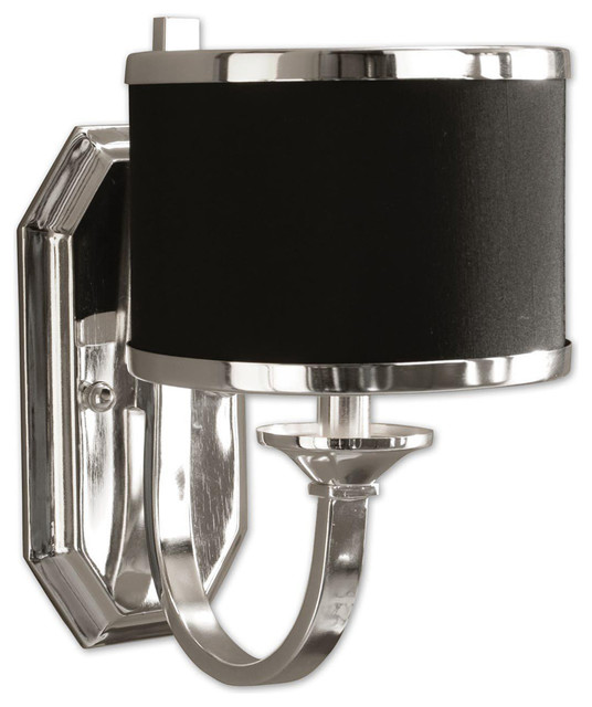Uttermost 22442 Tuxedo Black Wall Sconce - Contemporary - Bathroom Vanity Lighting - by Lighting ...